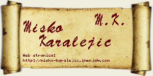 Miško Karalejić vizit kartica